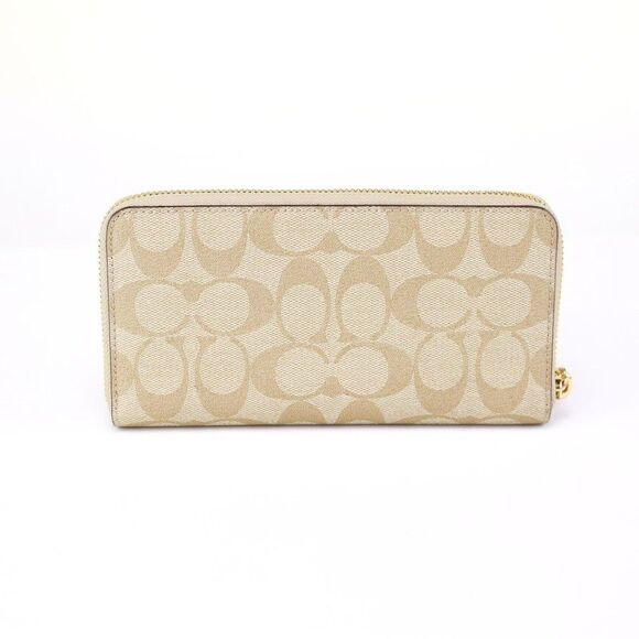 NWT Coach Disney Patches Zip Wallet Signature Light Khaki - Picture 5 of 10